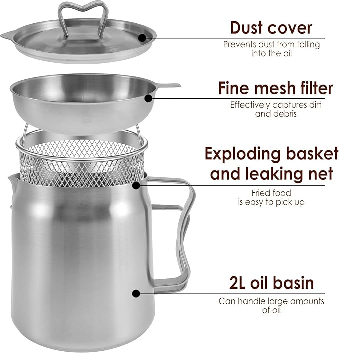 Premium 304 Stainless Steel Fryer – Timeless Design, Lasting Quality