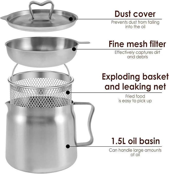 Premium 304 Stainless Steel Fryer – Timeless Design, Lasting Quality