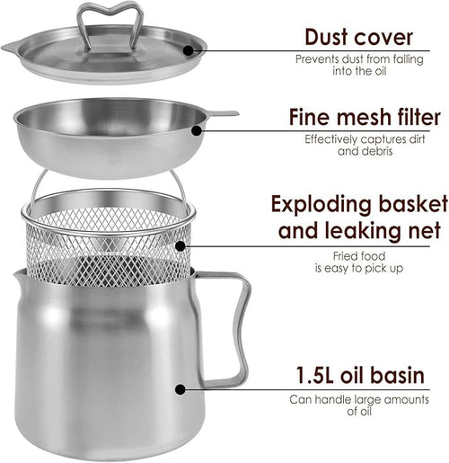 Premium 304 Stainless Steel Fryer – Timeless Design, Lasting Quality